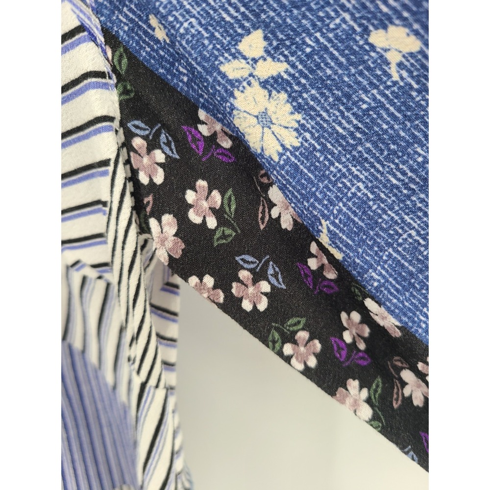 John Mark Patchwork Embroidered Shirt Pm Boho Cot… - image 4